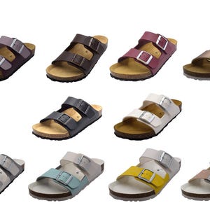 122 MIRAF Sandals, Double Strap Sandals, Leather Sandals, Sandals For Women