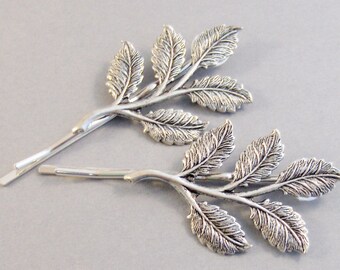 Leaf Hair Clip,Bobby Pin,Hair Accessories,Nature,Botanical,Garden,Rustic,Hair Clip,hair pin,wedding accessories,barette, valleygirldesigns.