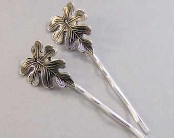 Leaf Hair Clip,Bobby Pin,Hair Accessories,Nature,Botanical,Garden,Rustic,Hair Clip,hair pin,wedding accessories,barette, valleygirldesigns.