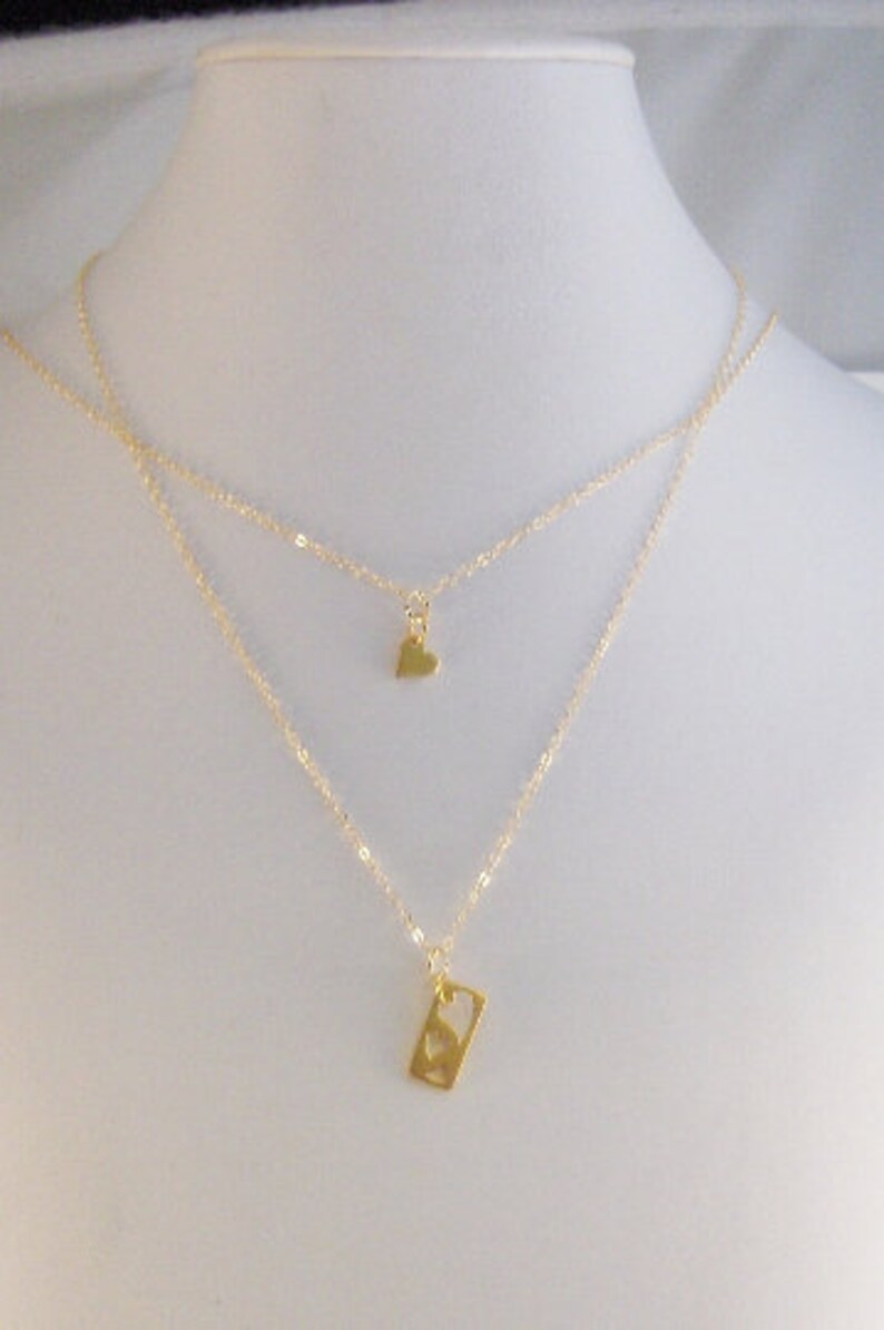 Mother Daughter,Necklace,Gold,Gold Necklace,Gold Mother Daughter Necklace,Mom Necklace,Mom Jewelry,Mother,Heart Heart Necklace,Love you,