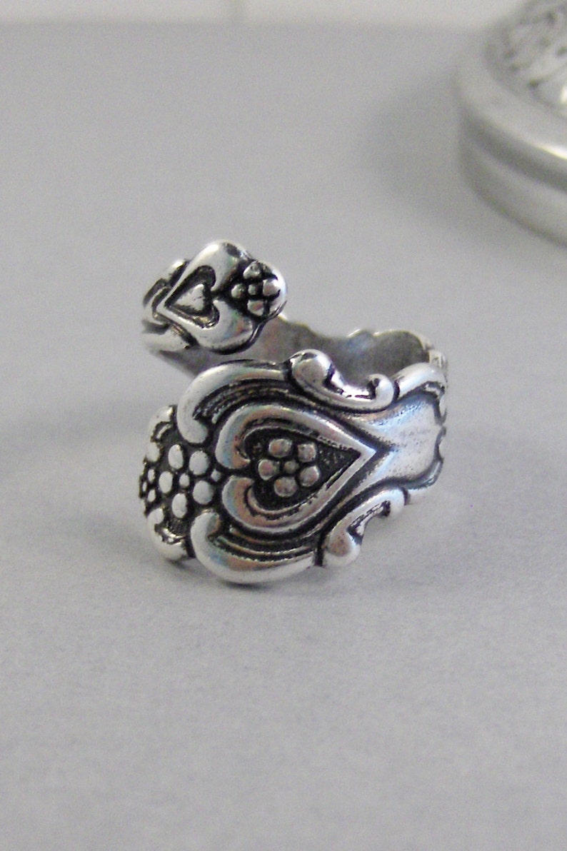 Antique Floral Ring,Spoon Ring,Ring,Spoon Jewelry,Silver Ring,Floral Ring,Rose Ring,Vintage Ring,Patina Ring,antiqued,valleygirldesigns.
