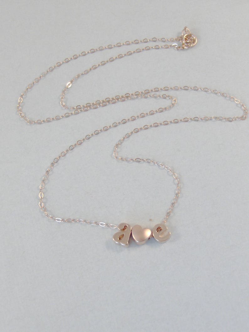 We Love you MOM,Personalized Initial Necklace,Rose Gold,Rose Gold Letter Necklace Custom Personalized Wedding Minimalist Monogram Gift