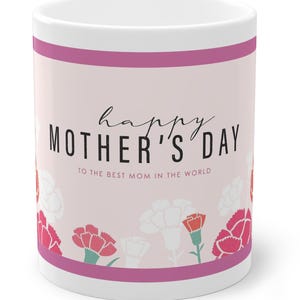 Floral Happy Mother's Day Becher, Perfektes Geschenk für Mama, Keramik Kaffeetasse, Feiern Sie ihren besonderen Tag, Muttertag Geschenkideen, Teebecher