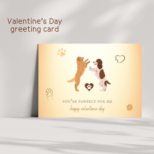 Cartão de Dia dos Namorados Pawfect Dog-Friendly | Modelo digital para download e impressão | 1 design com 3 usos