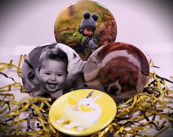 Magnete personalizzato con foto, regalo personalizzato con immagine, decorazione rotonda per frigorifero, 75 mm, ricordo prezioso
