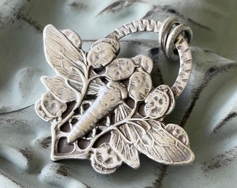 Fine Silver 999 Cicadas Pendant, Antique style/Anniversary/Bridesmaid gift/Wedding/Birthday/Sister/Mom/cicadas/silver