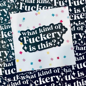 Quel genre de merde est-ce ? Sticker, Sticker bureau humoristique, Witchy waterproof, Sticker ordinateur portable et bouteille d'eau, Inspiration sarcastique