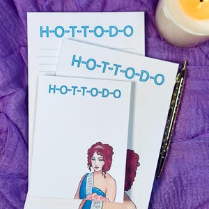H-O-T-T-O-D-O Pół Listu i Ćwierć Strony, 50 Stronicowy Notatnik Popkultury, Lista Rzeczy Do Zrobienia, Prezent Papeteria, Energia Głównej Postaci, Miłośnik Muzyki