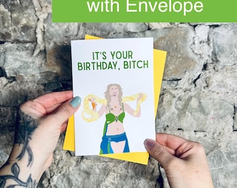 Sassy Pop Music Birthday Card, Nostalgia Birthday Card, Y2K Inspired Birthday Card, Funny Birthday Card for Friend, Pop Culture Lover