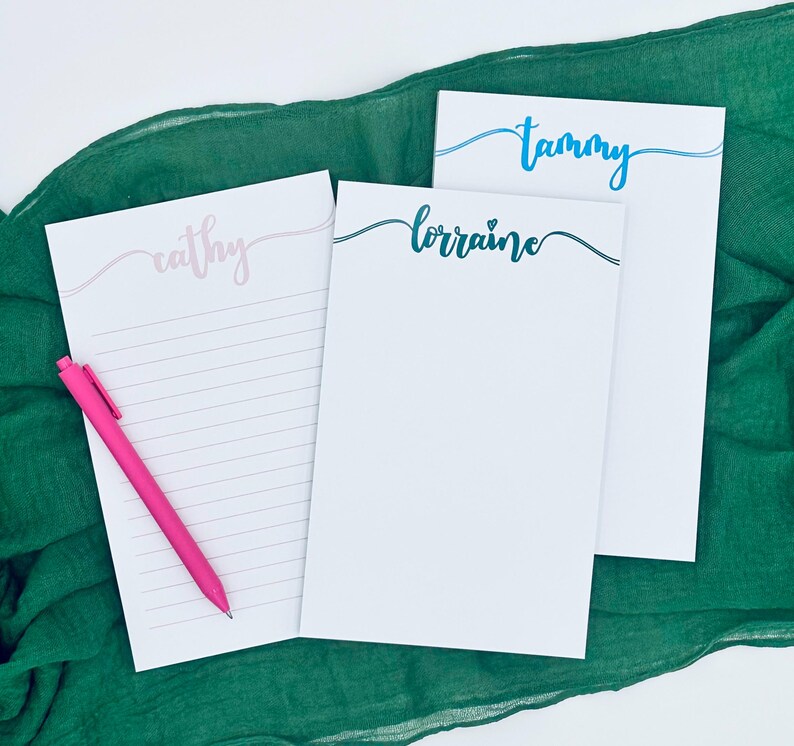 Personalized Cursive Name Notepad: A5 Tear Away To-do List - Etsy