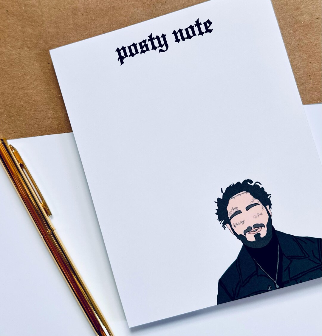 Posty Note Posty Note – Playful Music-inspired Notepad, Mini Quarter Page, 50 Page ...