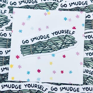 Sticker go, bundle drôle de sauge en vinyle pour bouteille d'eau, ordinateur portable, Kindle, sorcière spirituelle, Halloween sauge humour cadeau elle