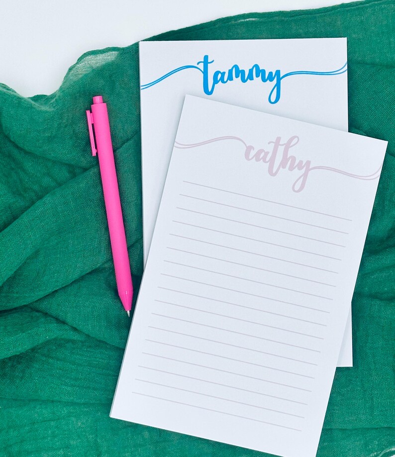 Personalized Cursive Name Notepad: A5 Tear Away To-do List - Etsy