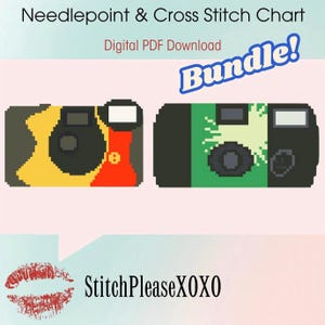 Gráfico digital para bordado y punto de cruz desechable para cámara de película