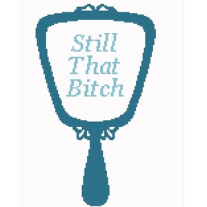 Still that B mirror Needlepoint / Cross stitch Digital Chart Download