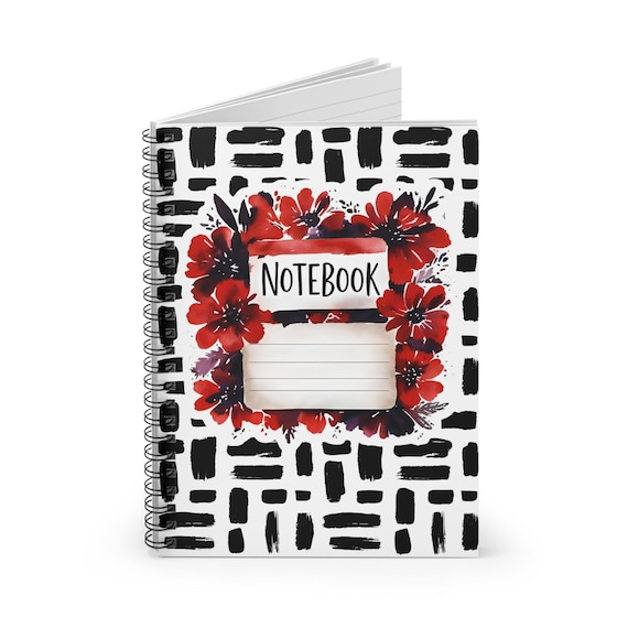 Floral Spiral Notebook - Vibrant Designs for Students & Creatives, Journaling, Note Taking, Gift Ideas, School Essentials