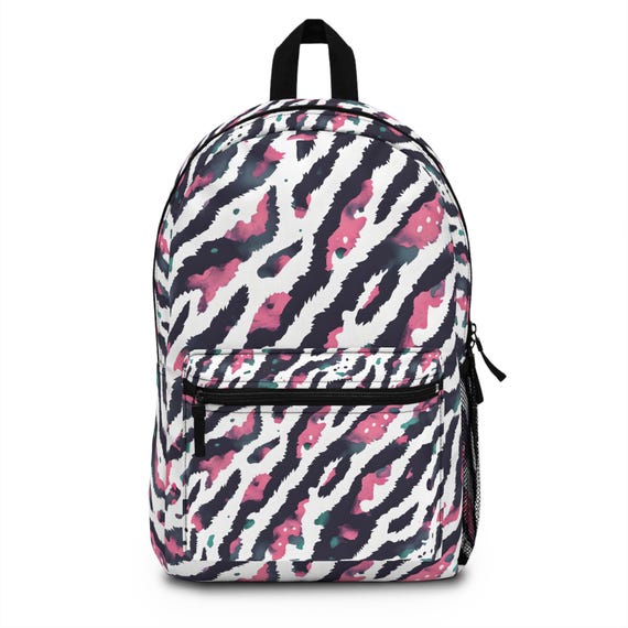 Must Have Trendy Zebra Print Backpack, The Ultimate Stylish School Bag, Travel Bag  Surprise Message