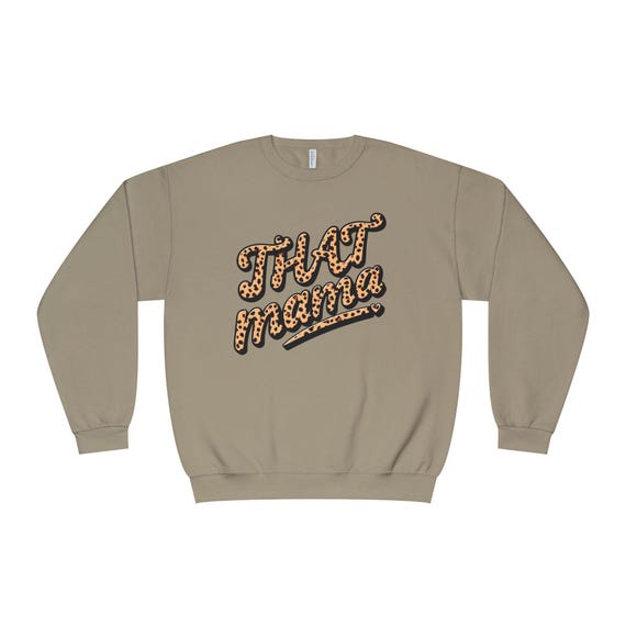 THAT MAMA Leopard Print Sweatshirt, Bold Statement, Mother's Day Gift, Birthday Gift, MAMA Long Sleeve Shirt, For Her