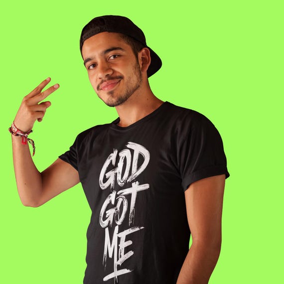 God Got Me Trendy T-Shirt Unisex CVC Jersey Tee, Bold Fashion Statement with Cross, Gift for Him or Her, Hip and Popular Tee, Everyday Wear
