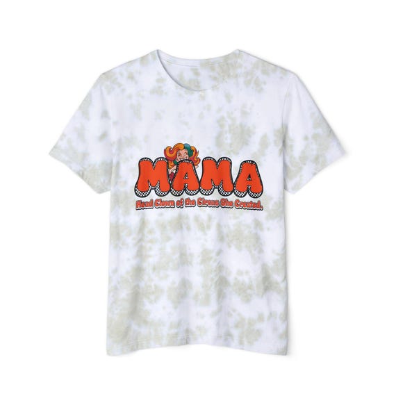 MAMA Head Clown Tie-Dye T-Shirt, Mothers Day Gift Shirt, Circus Tee, Rainbow Dye Top, Big MAMA Personality Shirt