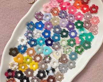 Paire pampille en résine epoxy personnalisable avec ou sans créole | Bijoux interchangeables | formes au choix | Accessoires| Idée cadeau