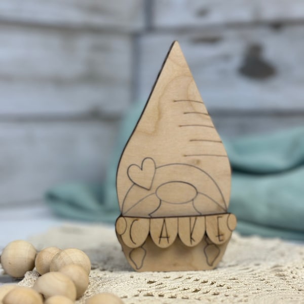 Chunky Gnome Baker Shelf Sitter DIY Kit | Kitchen Tiered Tray Decor Kit | Gift for Baker | Mini Gnome Decor | Springtime Gnome DIY Kit |