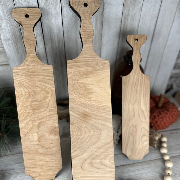 Birch Paddles | DIY Kit Supply | Unfinished Wood Paddles in 3 sizes | Wood Project Add-On |