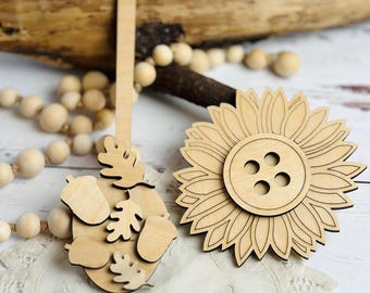 Sunflower & Spoon Faux Cutting Board Add-On: Harvest Kitchen Decor DIY Kit