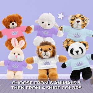 Christian Word Art Teddy, Adorable Panda, Plush Lion, Bear Stuffed Animal, Bunny Plushie, Jaguar Toy, Cute Lamb, Religious Gift for Kids