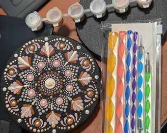 Mandala DYI | Dotting Kit | Paints, tools, canvas