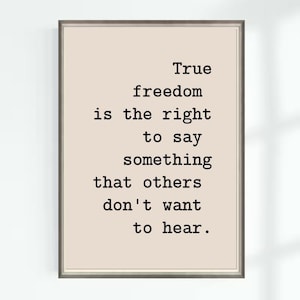 George Orwell Quote Poster: Freedom Wall Art (Digital Download)