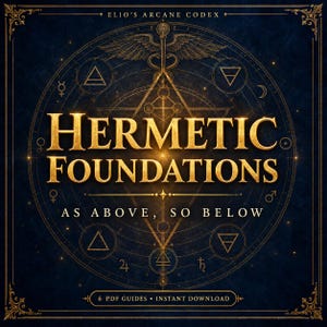 Hermetic Foundations Bundle | 6 Hermeticism Guides PDF | Emerald Tablet, Corpus Hermeticum, Qabalah