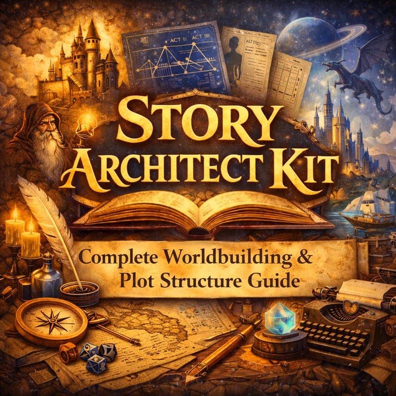 Story Building Reference Story Architect Kit | Worldbuilding Plot Structure Guide | Hero's ...