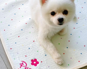 Waterproof Pet Blanket, Custom Name Dog Cat Welcome Gift, Training Pad Sofa Couch Protector Mat Car Blanket, Practical Gift for New Pet Mom