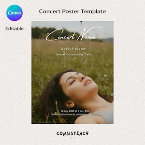 Festival Poster Template | Editable Concert Poster Template | Printable Music Event Flyer | Instagram 4x5 & A2 | Customizable Gig Poster