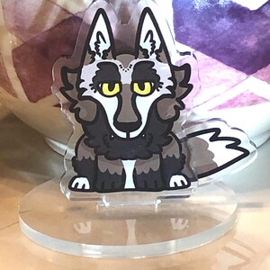 beweglicher Schwanz Wolf Acryl Aufsteller