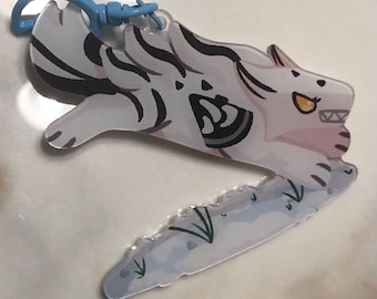Cream Wolf- Jumbo Keychain