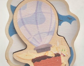 Wolf Baloonist 3D Wooden Pin