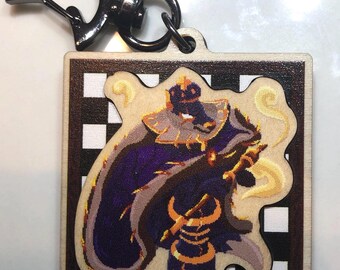 Chess Wolf King 3D Keychain