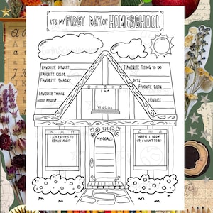 First Day of Homeschool Printable Fill-In Page