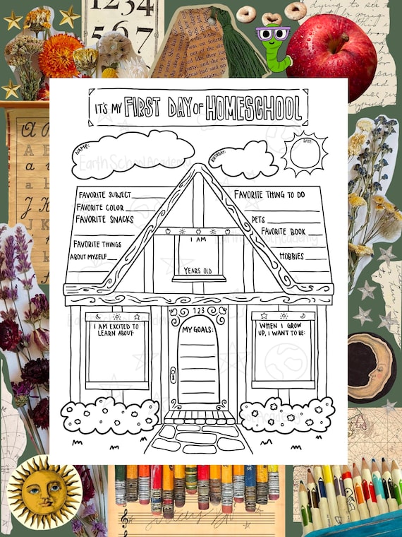First Day of Homeschool Printable Fill-In Page