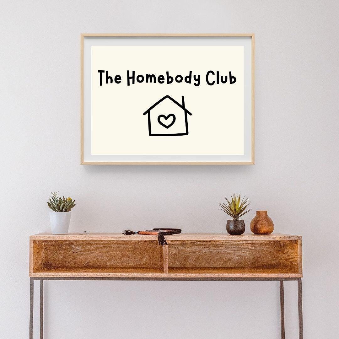 The Homebody Club Minimalist Heart Digital Print Download Trendy Wall Art Horizontal Perfect for Living Room Doorway Apartment Gallery Wall