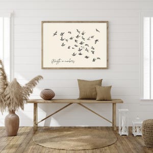Bird Artworks Bird Flock Wall Art Flock of Birds Print Birds Sketch Drawing Flying Birds Poster Bird Silhouette Art Bird Lovers Giftful Gift