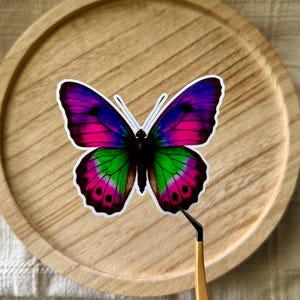 Colorful Butterfly Sticker: Waterproof Vinyl Decal for Laptops & Journals