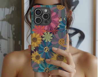 Wildflower iPhone Case: Maximalist Floral, Hand-Drawn Botanical Cover
