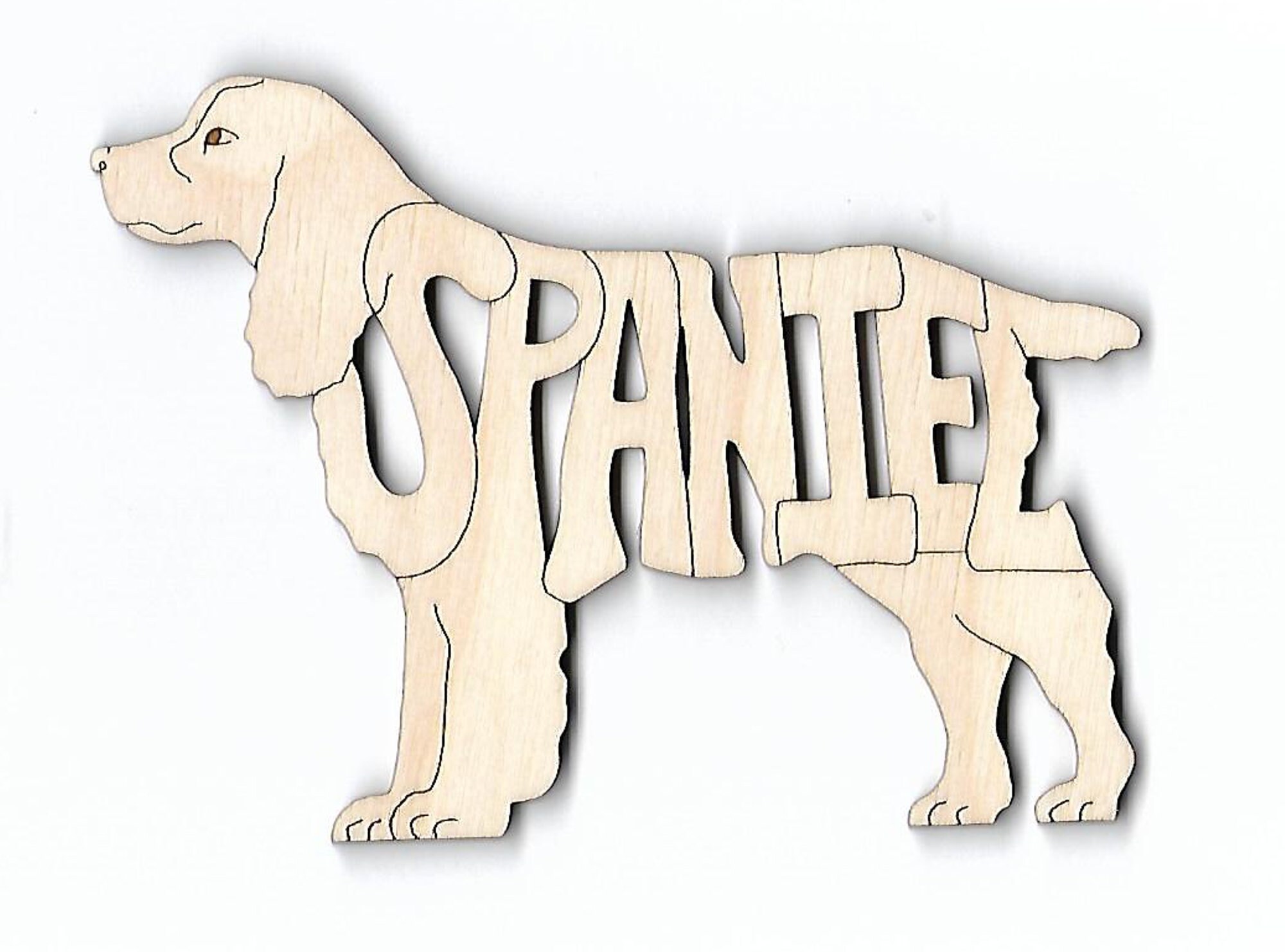 Cocker Spaniel Hund Kühlschrank Magnet Schwarz Laserschnitt 