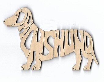 Dachshund Dog laser cut wood Magnet