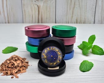 Signs Of The Zodiac, Pouch Container, Zodiac Astrology  Can, Celestial Aluminum  Tin, Travel Container, Snus Pouches Holder, Gift For Her