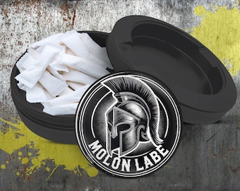 Metal Snus Pouch Can, Christmas Gifts For Him, Snus Tin, Stocking Stuffers, Spartan Helmet Snus Holder, Holiday Gifts For Men,Snus Container