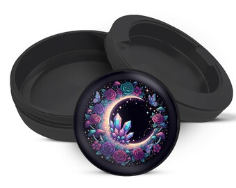 Metal Snus Case, Floral Moon Snus Can, Dip Tin, Christmas Gifts For Her, Tobacco Pouch Container, Stocking Stuffers, Holiday Gifts, Holder
